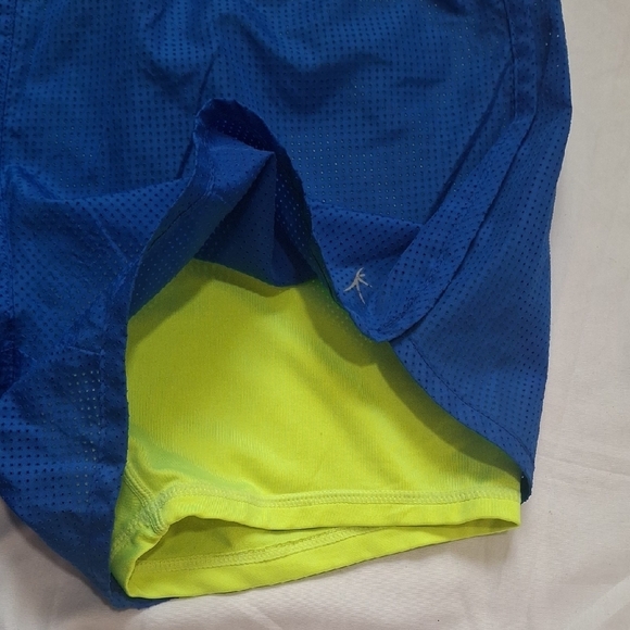 Danskin Wome's Blue and Neon Yellow Athletic Shorts Size S - Picture 3 of 7